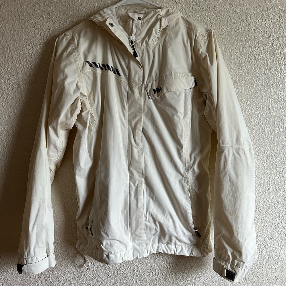 Helly Hansen, white windbreaker jacket